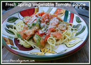 Fresh Spring Vegetable and Tomato Sauce