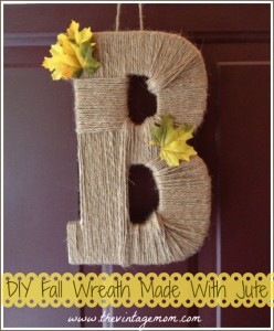 A Simple DIY Fall Wreath Made with Jute