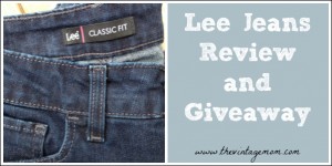 Lee Jeans Review and Giveaway