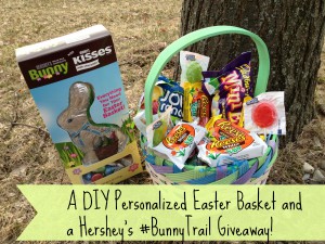 DIY Personalized Easter Basket – The Perfect Place to Store Hershey’s #BunnyTrail Treats {Giveaway}