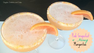 Pink Grapefruit and Honey Margaritas