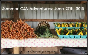 Two CSA Shares? You Got It! Summer CSA Adventures – June 26th, 2013 {Locavore Living Link-Up}