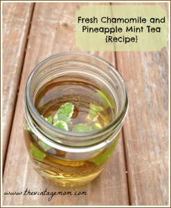 Chamomile and Pineapple Mint Iced Tea {Recipe}