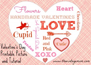 Printable Valentine’s Day Picture and Tutorial