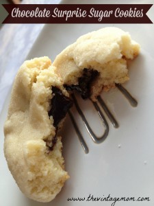 Chocolate Surprise Sugar Cookies {Recipe}