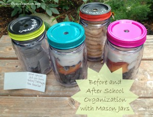 Before and After School Organization With Mason Jars