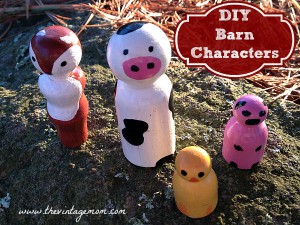 DIY Barn Figures With Wooden Pegs